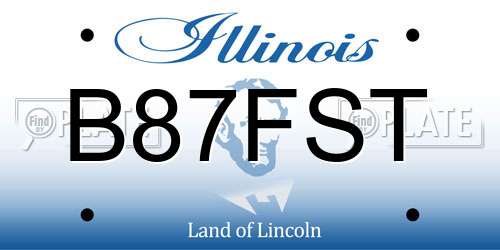 B87FST Illinois License Plate