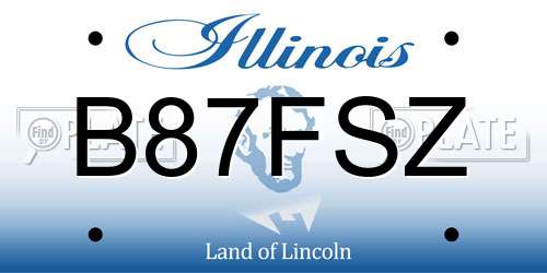B87FSZ Illinois License Plate