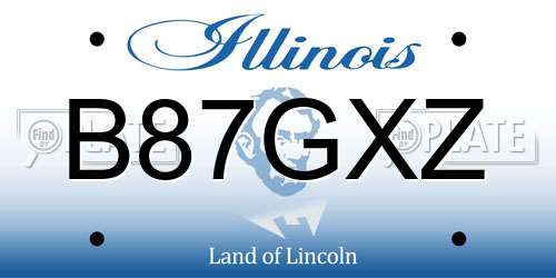 B87GXZ Illinois License Plate