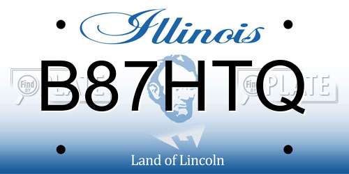 B87HTQ Illinois License Plate