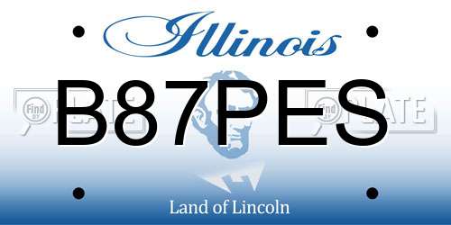 B87PES Illinois License Plate