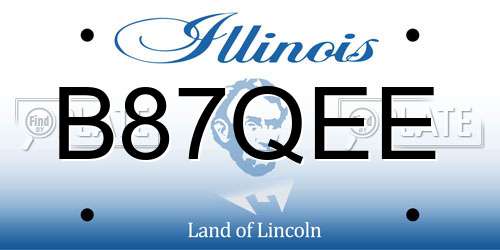 B87QEE Illinois License Plate