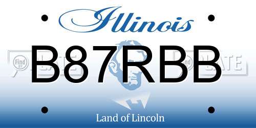 B87RBB Illinois License Plate