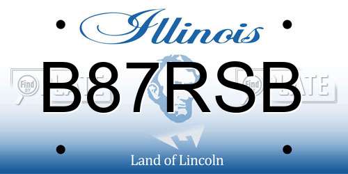 B87RSB Illinois License Plate