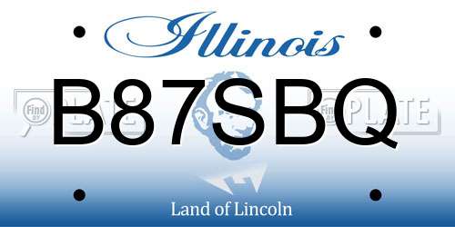 B87SBQ Illinois License Plate