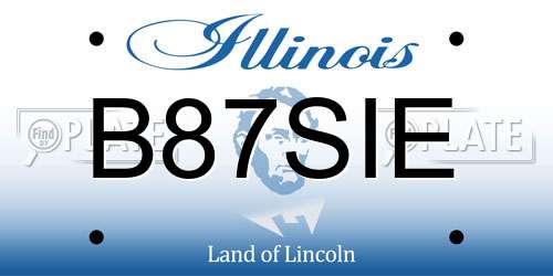 B87SIE Illinois License Plate