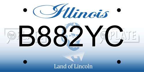 B882YC Illinois License Plate