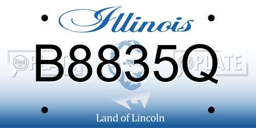 B8835Q Illinois License Plate