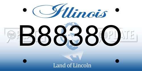 B8838O Illinois License Plate