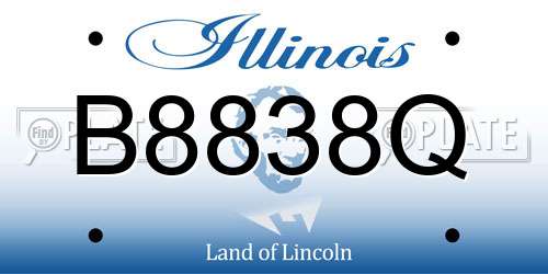 B8838Q Illinois License Plate