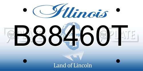 B88460T Illinois License Plate