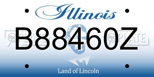 B88460Z Illinois License Plate