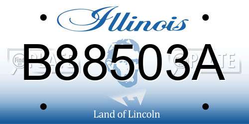 B88503A Illinois License Plate