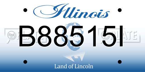 B88515I Illinois License Plate
