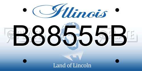 B88555B Illinois License Plate