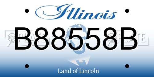 B88558B Illinois License Plate