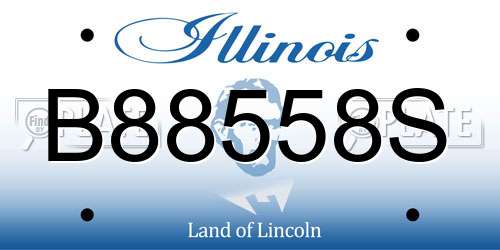 B88558S Illinois License Plate