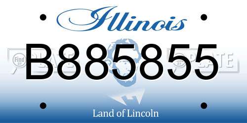 B885855 Illinois License Plate