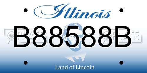 B88588B Illinois License Plate