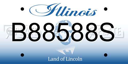 B88588S Illinois License Plate