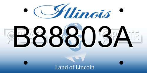 B88803A Illinois License Plate