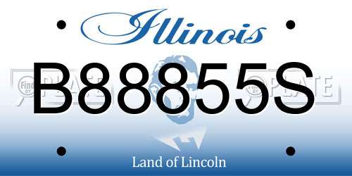 B88855S Illinois License Plate