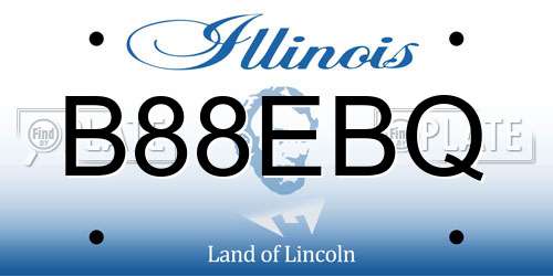 B88EBQ Illinois License Plate