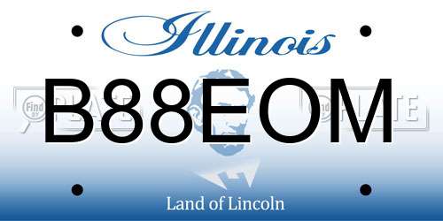 B88EOM Illinois License Plate