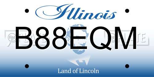 B88EQM Illinois License Plate