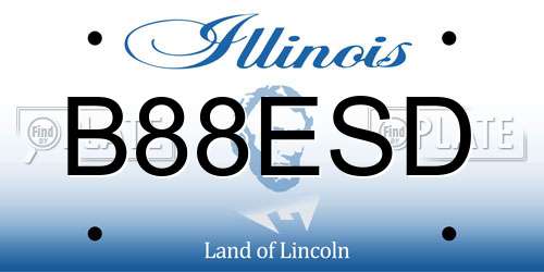 B88ESD Illinois License Plate