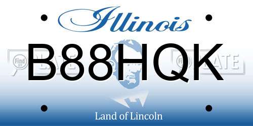 B88HQK Illinois License Plate