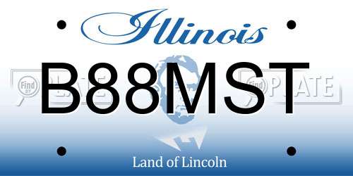 B88MST Illinois License Plate