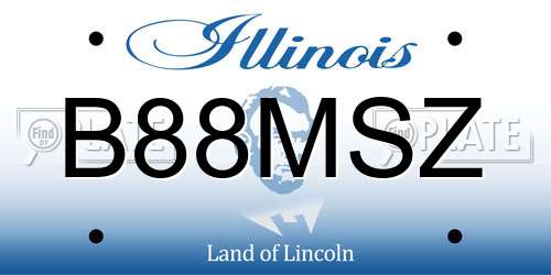 B88MSZ Illinois License Plate
