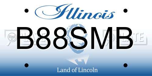 B88SMB Illinois License Plate