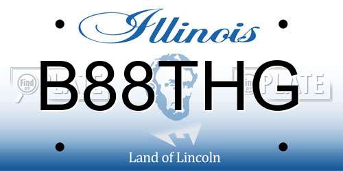 B88THG Illinois License Plate