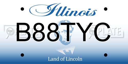 B88TYC Illinois License Plate