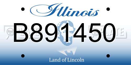 B891450 Illinois License Plate
