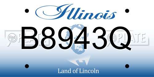 B8943Q Illinois License Plate