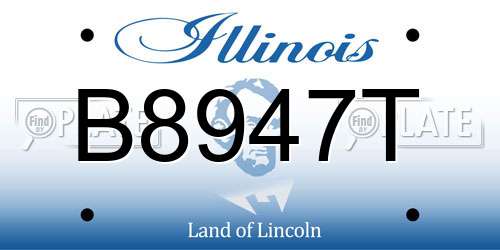 B8947T Illinois License Plate