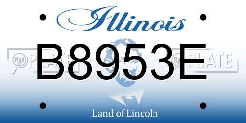 B8953E Illinois License Plate