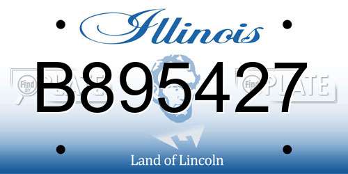 B895427 Illinois License Plate