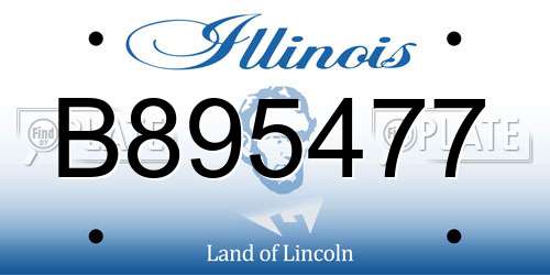 B895477 Illinois License Plate