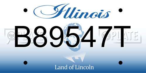 B89547T Illinois License Plate