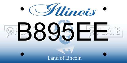 B895EE Illinois License Plate