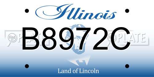 B8972C Illinois License Plate