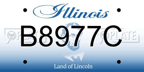 B8977C Illinois License Plate