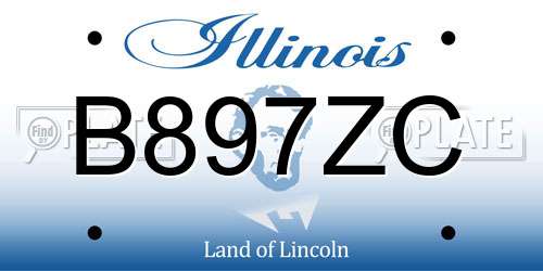 B897ZC Illinois License Plate