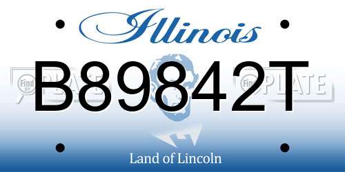 B89842T Illinois License Plate