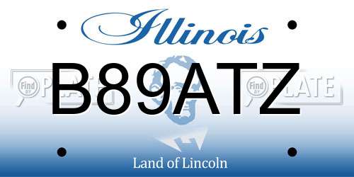 B89ATZ Illinois License Plate