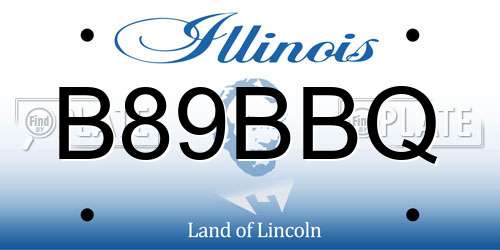 B89BBQ Illinois License Plate
